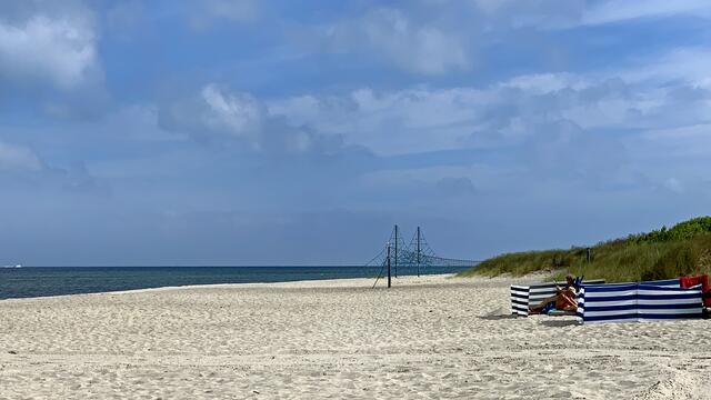 Am Sandstrand von Timmendorf.