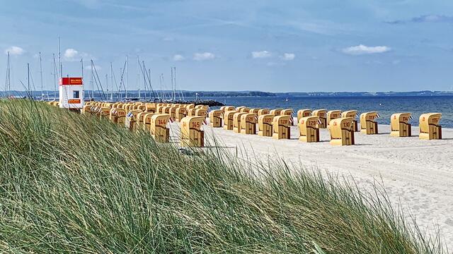 Strandbereich zwischen Düne und Ostsee.