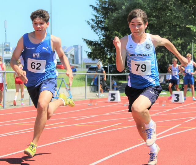 Louis Egger sprintet über 100 Meter zu einer neuen Bestzeit