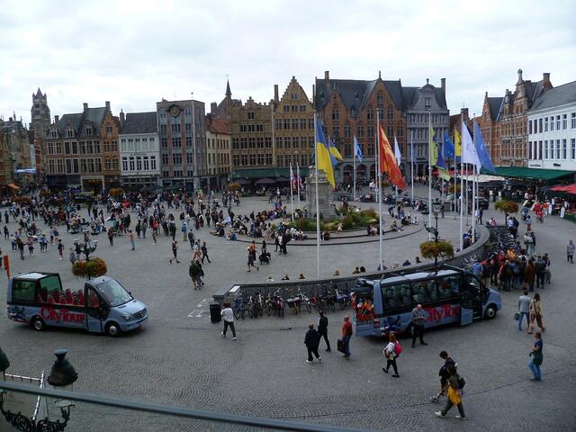 Brügge: Der Marktplatz.
