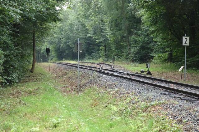 Ausweichstelle der Selketalbahn am Haltepunkt Sternhaus