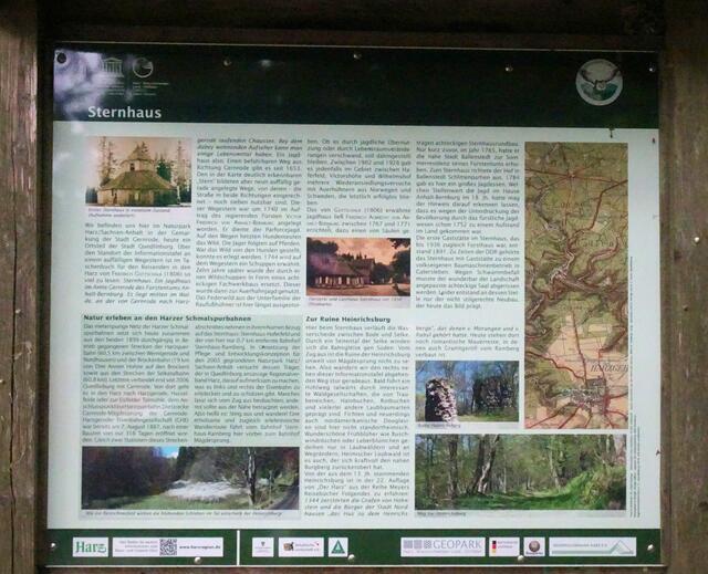 Informationstafel am Sternhaus