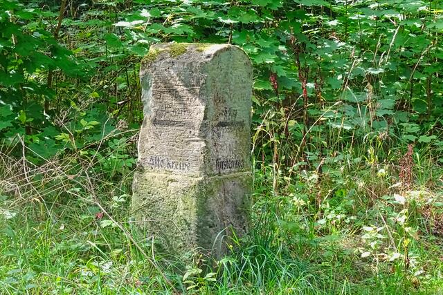 uralten Wegweiser an der Alten Kreipe/Fürstenweg