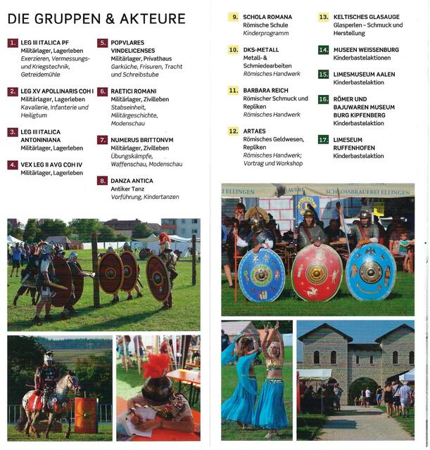 Foto: Programmprospekt Römerfestival (Auszug)