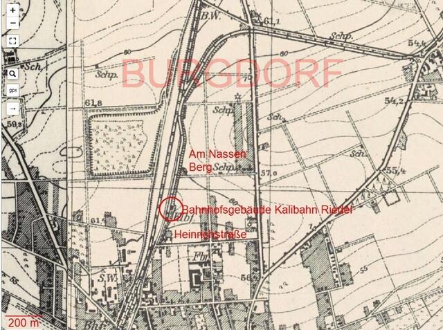 Historisches Messtischblatt.