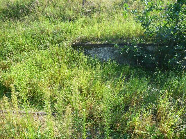 Das Ende der Bahnsteigkante. Richtung Fußgängerbrücke.

