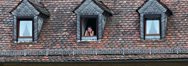 Den Alltag beginnt man erstmal ganz entspannt, so wie hier am Gasthof zum Weißen Lamm