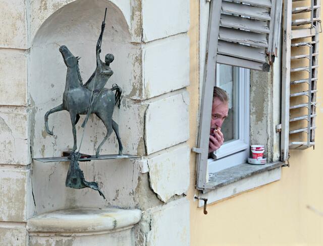 Mein persönliches Lieblingsbild dieser Tour: der Drachentöter und der Morgenraucher