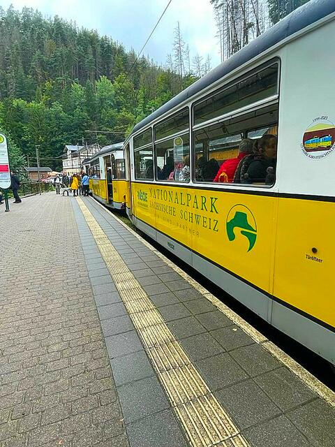Schöne Fahrt mit der Kirnitzschtalbahn
