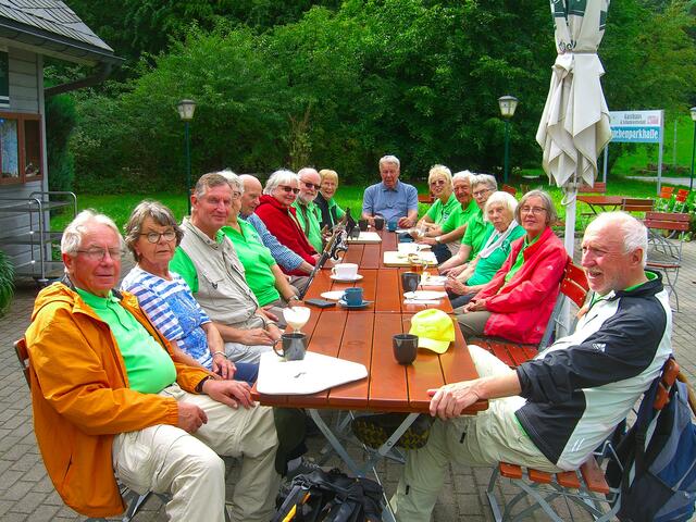 Nach der Anstrengung gab es eine lange Pause zur Stärkung