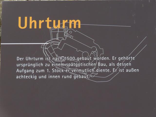 Die Beschreibung zum "Uhrturm". | Foto: M. A.