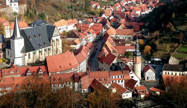 Blick von der Lutherbuche auf Stolberg 