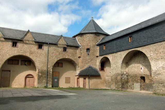 Innenhof des Schlosses Harzgerode