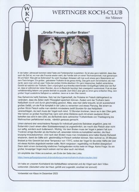 Das ist echt viel Arbeit - wenn aber dann am ersten Weihnachtsfeiertag die ganze familie um den Tisch sitzt und das "Vögelchen" auch dort verteilt wird, ist das nicht nur für die Geselligkeit toll sondern es stellt sich dann auch noch eine Esslust ein. "An guat'n"