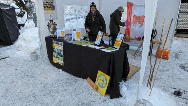 Am Stand konnten sich Interessierte über den BdP Stamm Eisvogel informieren.