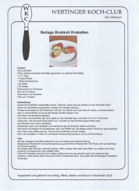 Zu einem guten Braten braucht man auch gute Beilagen - Brokkoli-kartoffel-Kroketten. Ein einfaches Rezept aber dafür super.