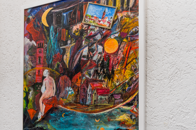 30. Kunstausstellung im Modehaus Barbara Hintermair in Ried. Der Kunstmaler Franz Reißner präsentiert seine Werke | Foto: FSeventfoto