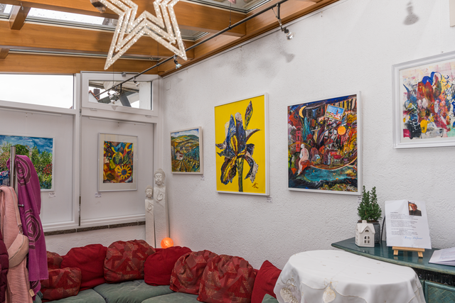 30. Kunstausstellung im Modehaus Barbara Hintermair in Ried. Der Kunstmaler Franz Reißner präsentiert seine Werke | Foto: FSeventfoto