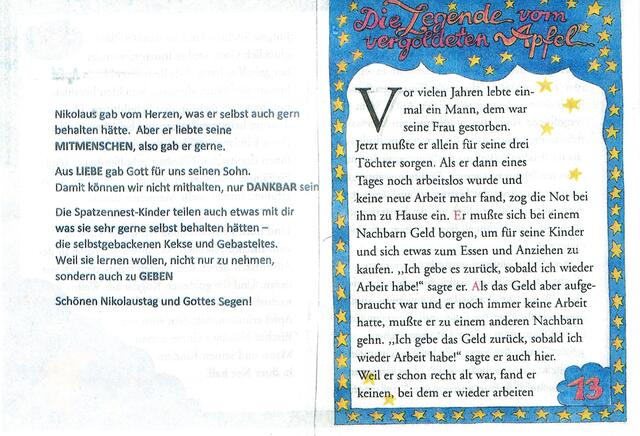 Die Nikolausgeschichte ( von der gebundenen Rolle )