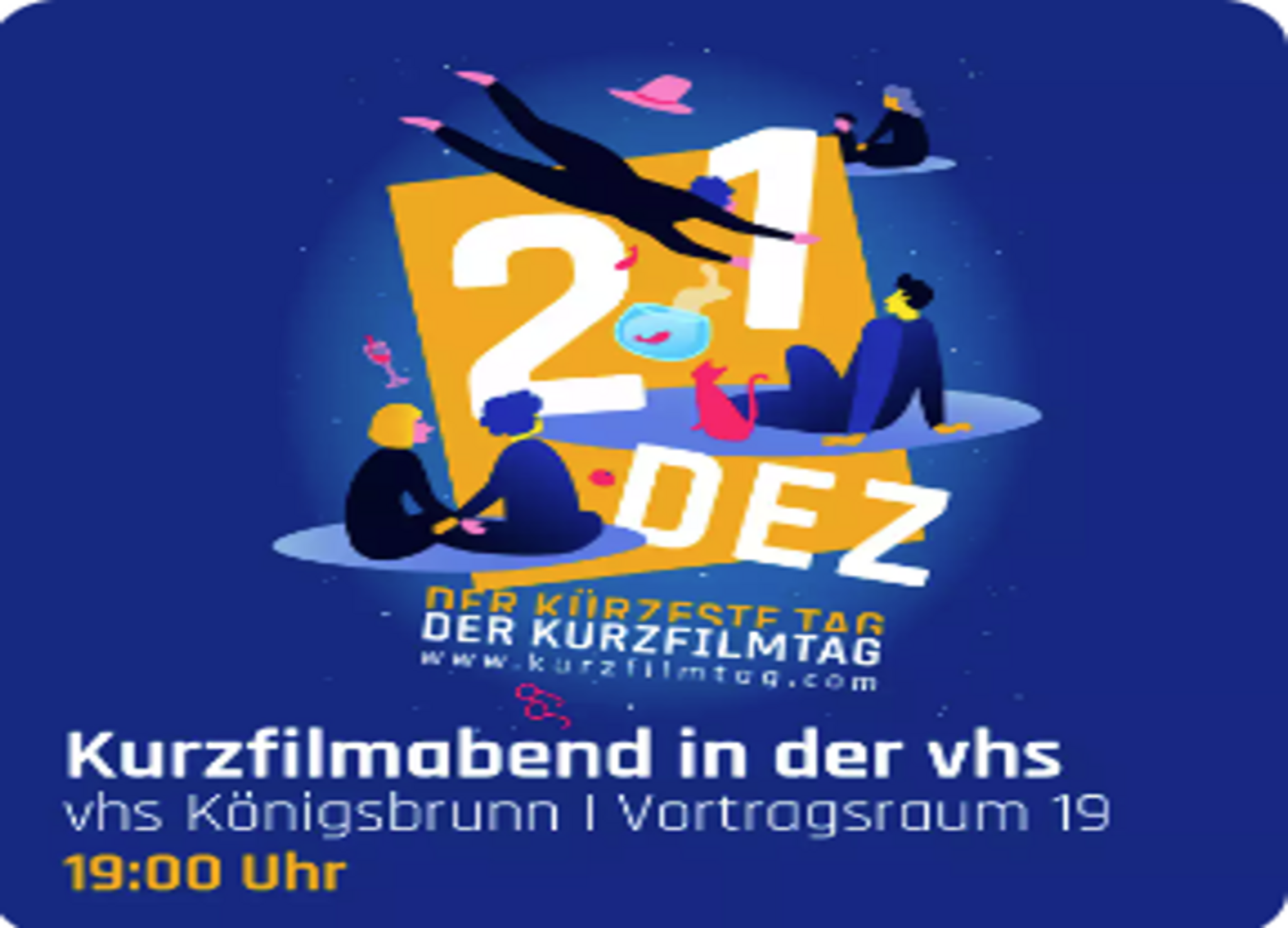 Kurzfilmabend bei der vhs Königsbrunn Blanceakt Filmvorführung anlässlich des Kurzfilmtages