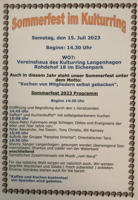 Plakat des Kulturrings Langenhagen | Foto: Shima Mahi