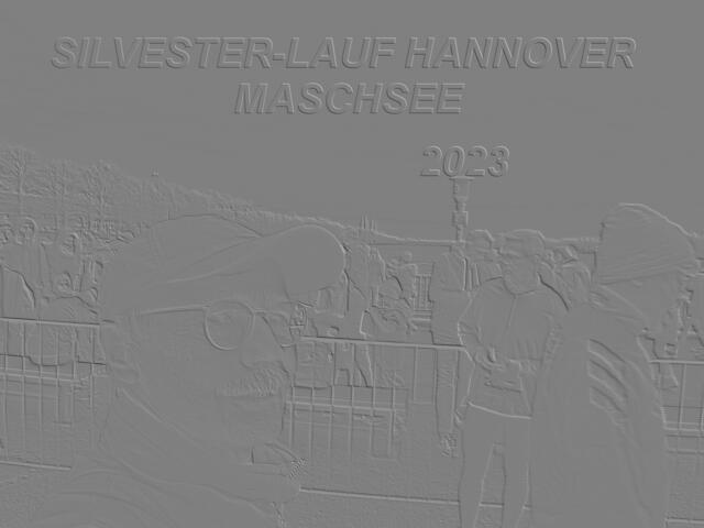 Aufmacherfoto: Teilnehmer am Maschsee Silvesterlauf treffen am Nordufer ein. - Relief
