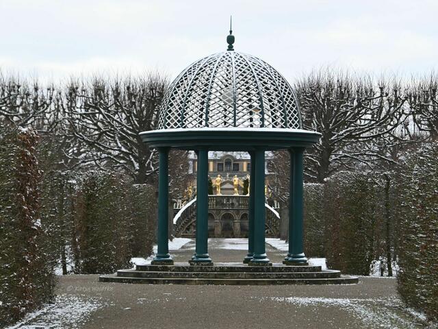 Überschwemmungen im Großen Garten Herrenhausen (Foto: Katja Woidtke)

Blick durch einen Pavillon zur Kleinen Kaskade hinter dem Gartentheater | Foto: Katja Woidtke