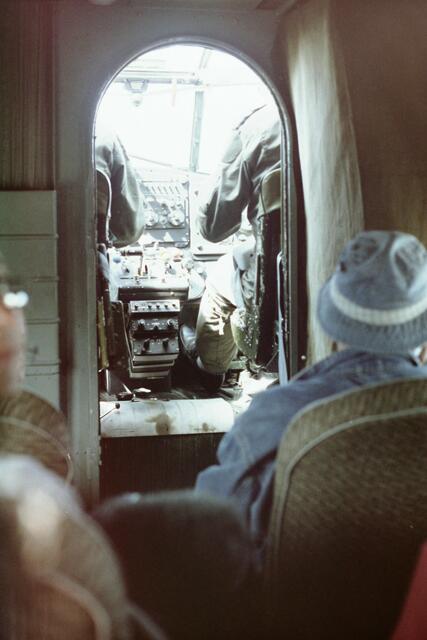 Blick ins Cockpit.