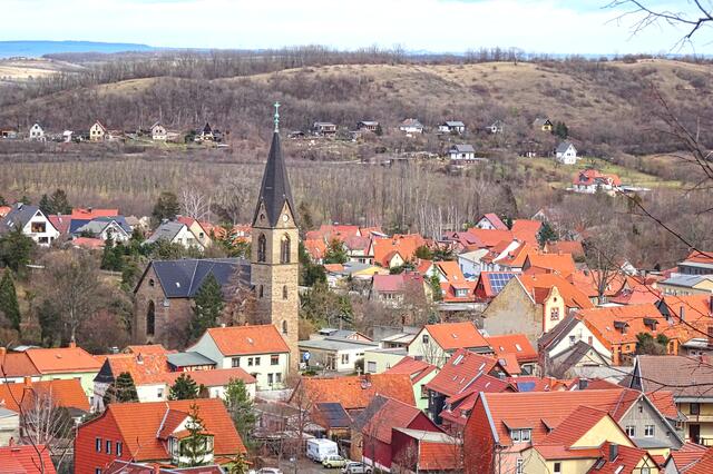 Blick vom Tempelberg auf Bad Suderode, im Hintergrund der Bückeberg (Archivbild)