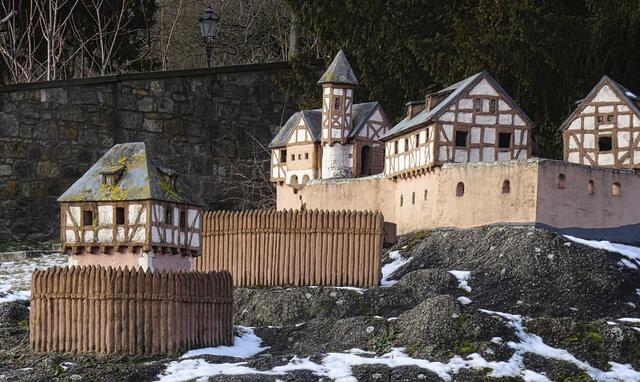 Modell der Burg Anhalt