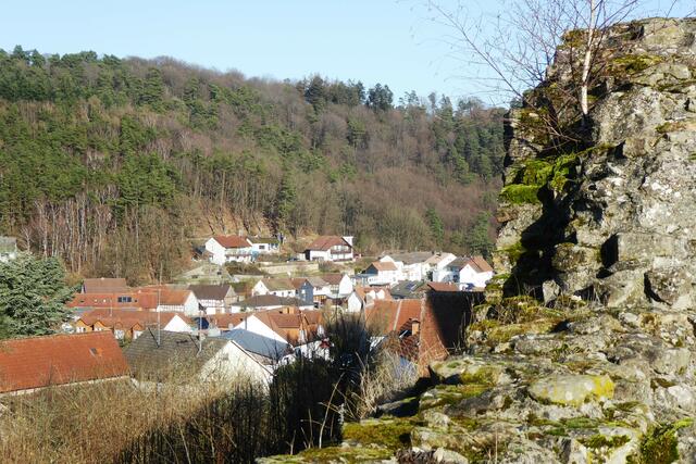 Blick zum Kilometer 7 der Christenbergtour.