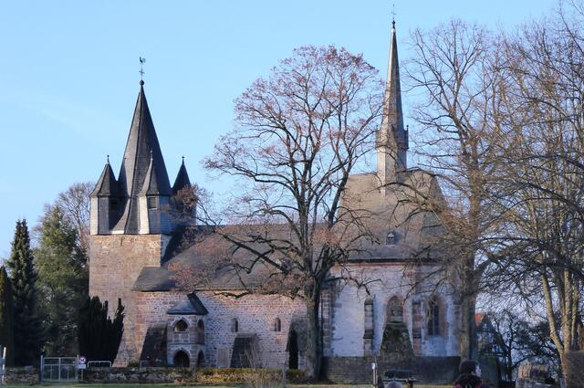 Die Martinskirche auf dem Christenberg.