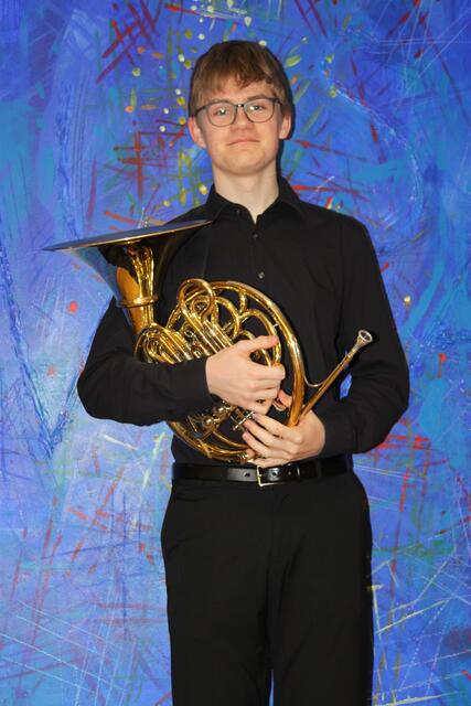 Ludwig Stegmiller erspielte sich mit seinem Horn das beste Ergebnis aller Wertinger Teilnehmer.