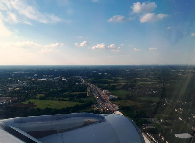 Blick auf die Autobahn A 7 bei Hamburg-Stellingen