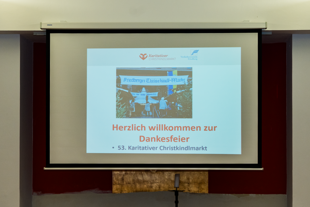 Dankesfeier zum Chrstkindlmarkt "Friedberg karitativ 2023" - Eine gelungene Präsentation zu den Vorträgen hat Johannes Sasse produziert | Foto: FSeventfoto