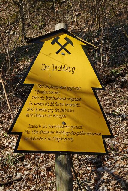 auch dieses Drahtziehwerk, der Stahlhammer und die Hammerwerke, alle an der Selke gelegen( Wasserkraft), gehörten zum Hüttenzentrum Mägdesprung 