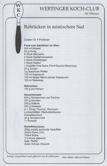 Rehrücken im asiatischen Sud gegart 1.