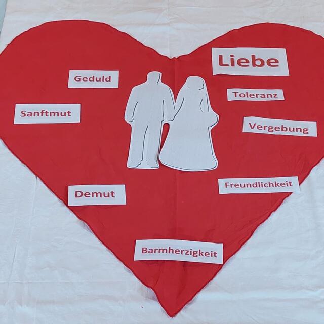Im Valentins-Gottesdienst in Utting am 18. Februar fand diese Schautafel Verwendung.  | Foto: - -