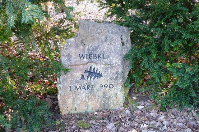 Südöstlich von Basdorf steht ein Gedenkstein an den Orkan Wiebke. Er zerstörte am 01.03.1990 große Waldflächen.