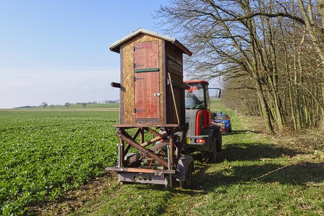 Transport eines mobilen Hochstands