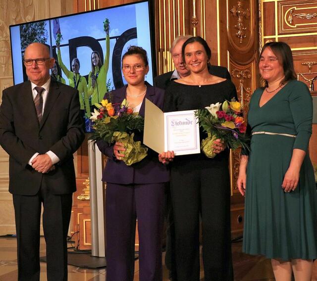 von links Franz Neuhäuser-Emily Apel-Elena Lilik- Martina Wild | Foto: Marianne Stenglein