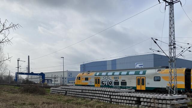 Wer mit der Bahn von Schwerin nach Wismar fährt, sieht die „Graffiti Hall“ am Platten Kamp bei der Anreise. Foto: Helmut Kuzina