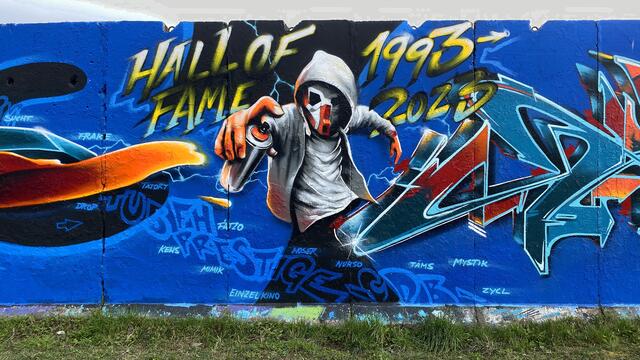Am Platten Kamp ist die sehenswerte Gallery entstanden. Die Graffiti sind sehr facettenreich und farbenprächtig. Foto: Helmut Kuzina
