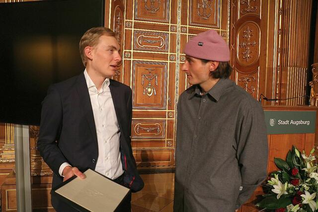 Georg Zimmermann (Radsport) mit Noah Hegge(Kanu Schwaben) | Foto: Marianne Stenglein