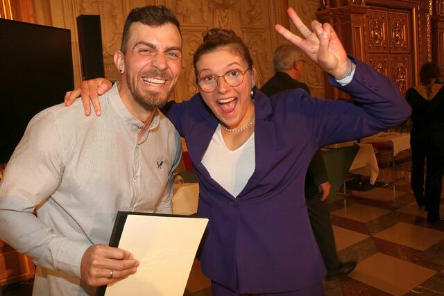 Sideris Tasiadis und Emily Apel freuen sich | Foto: Marianne Stenglein