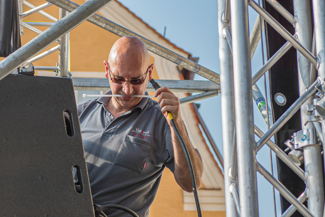 Klangwerk Friedberg/Bayern - Hinter den Kulissen von Licht und Ton - Thomas Knappich vor Ort | Foto: FSeventfoto