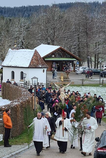 Palmprozession von Wieskapelle zur Wieskirche