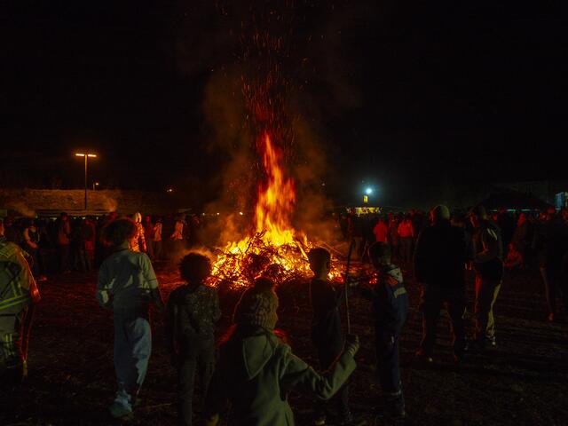 Osterfeuer in Rethen