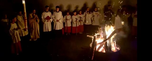 Am Osterfeuer
