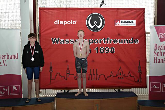 Sieben Medaillen auf einen Streich: Nachwuchstalent Lukas Krieger setzte sich über 50 Meter Rücken an die Spitze des Feldes. | Foto: Markus Krieger